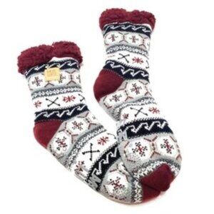 MUK LUKS CABIN GRIPPY SLIPPER SOCKS